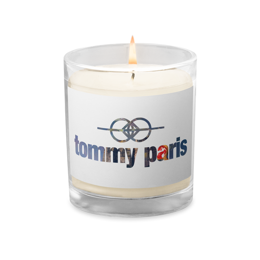 Tommy Paris Logo Glass jar soy wax candle