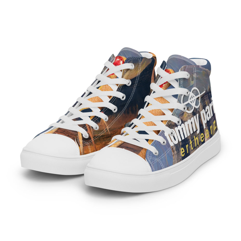 Tommy Paris "erthearz" Album Cover Art - Men’s high top canvas shoes