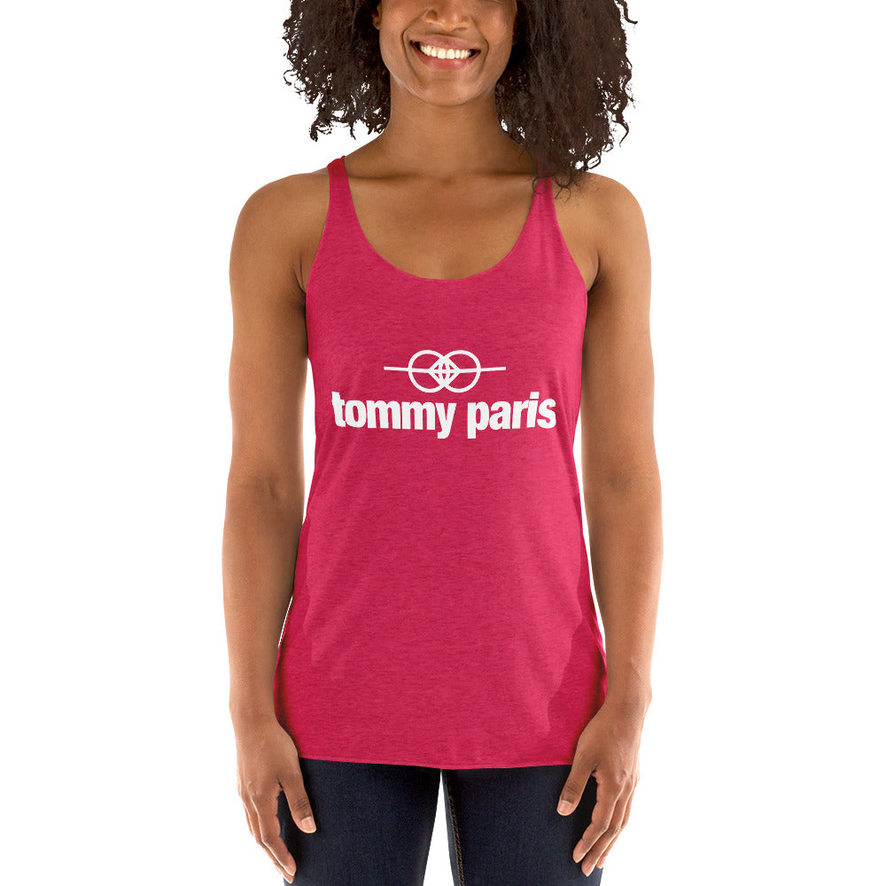 Tommy Paris Logo And Symbol - Women's Racerback Tank